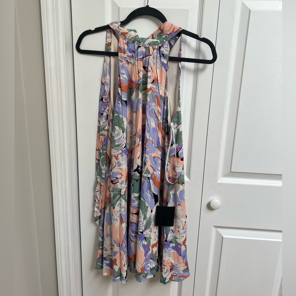 Lulu’s lavender Multi Floral Print Mini Shift Dress